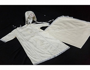 Крестильный набор для мальчика из серии Ангел, цвет шампань, от 0 до 6 мес. (Мой Ангелок, 00-0013667 _0-6 мес шампань)